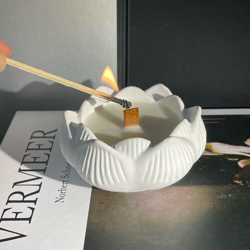Candle Making Process - 3D Lotus Candle Holder Silicone Mould