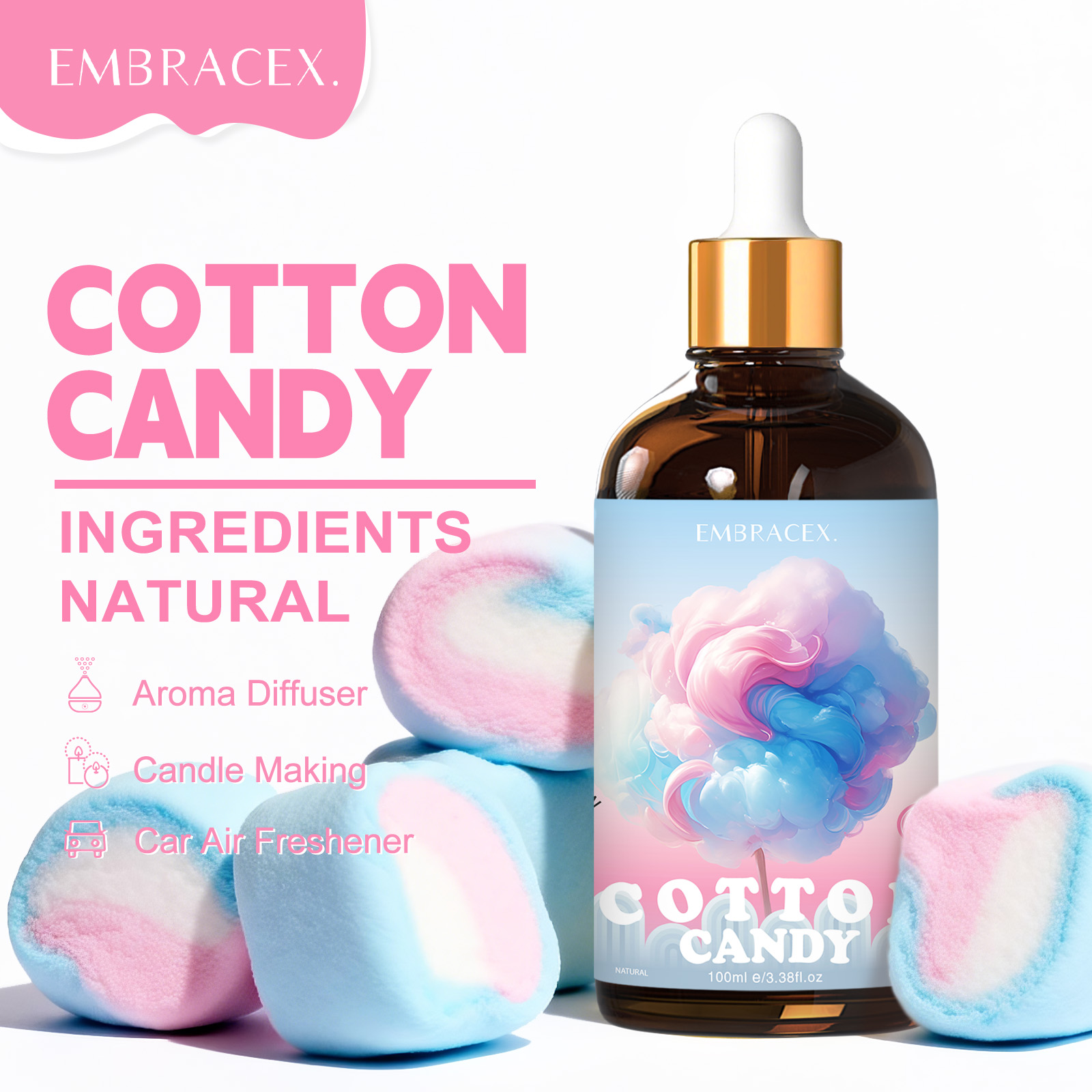 100ml Cotton Candy Essential O - огляд і ціна Candle Making Oil Scents