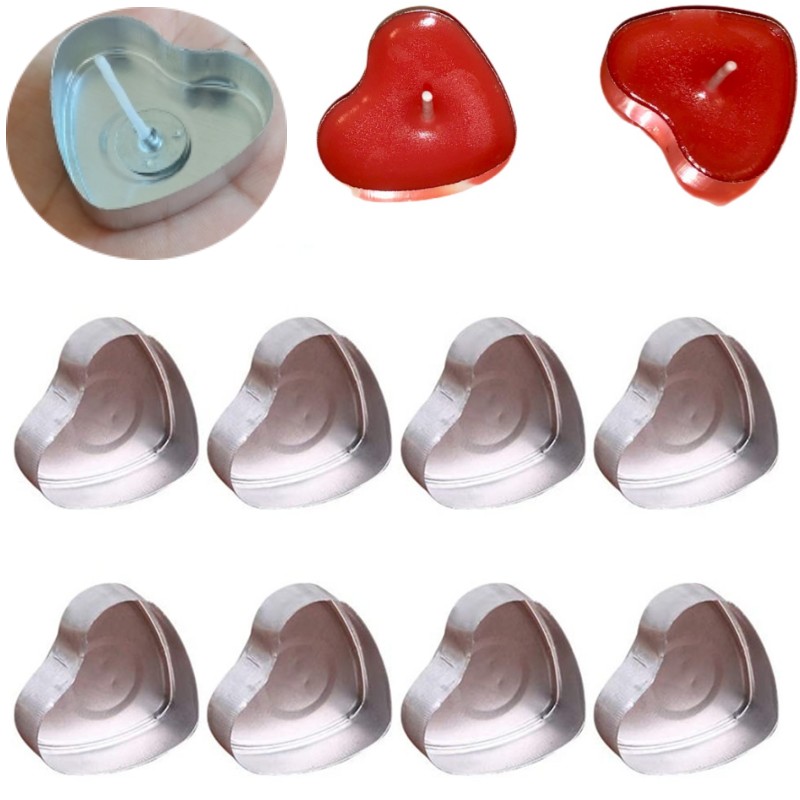 100 Sets Heart shaped Empty Al - огляд і ціна Candle Making Kit Wholesale