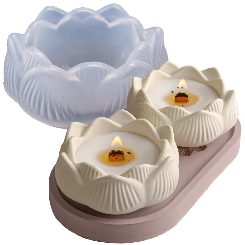 3D Lotus Candle Holder Silicon - огляд і ціна Candle Making Process