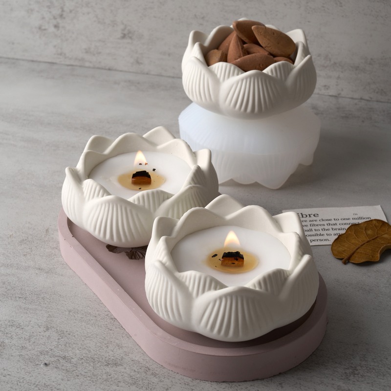 3D Lotus Candle Holder Silicon - огляд і ціна Candle Making Process