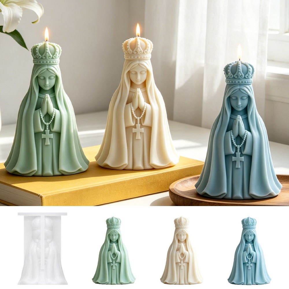 3D Crown Virgin Mary Silicone  - огляд і ціна Candle Making Jelly