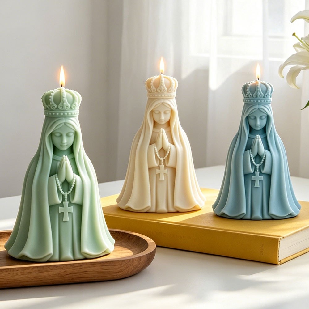3D Crown Virgin Mary Silicone  - огляд і ціна Candle Making Jelly