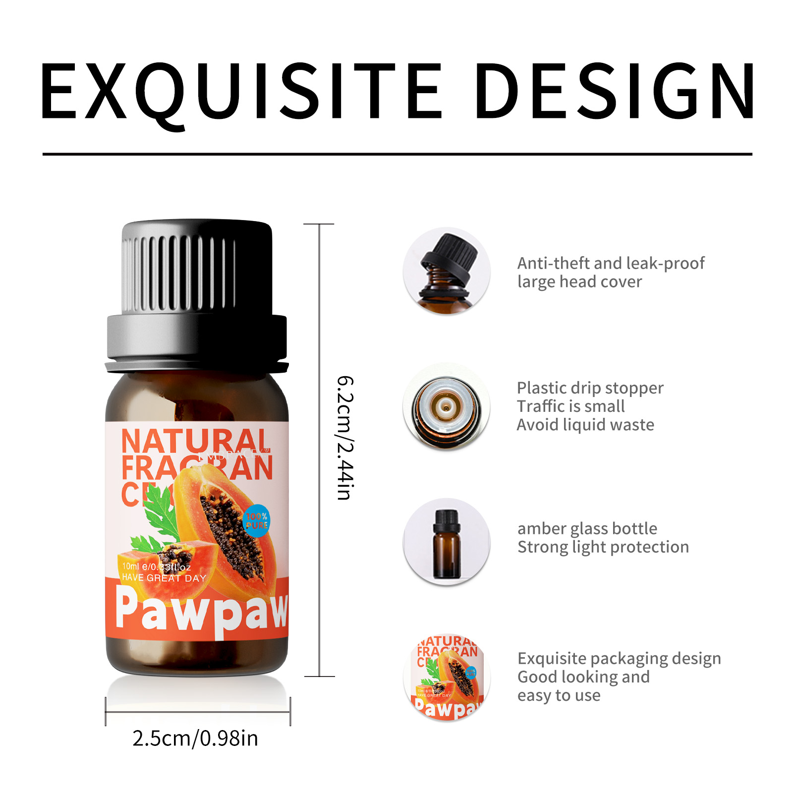 10ml Pawpaw Essential Oil Frui - огляд і ціна Candle Making Oil Scents