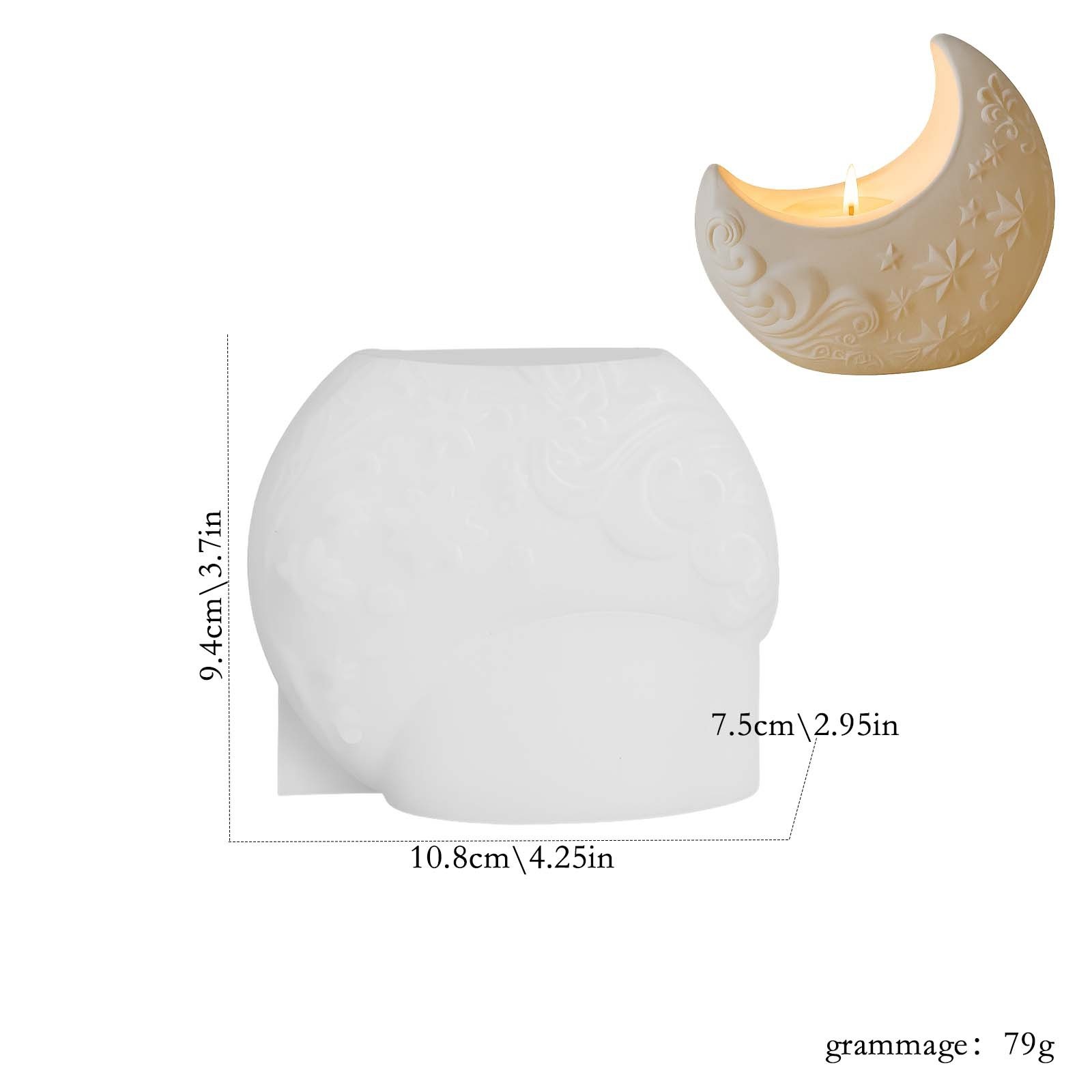 3d Relief Moon Gypsum Resin Mo - огляд і ціна Candle Making Process