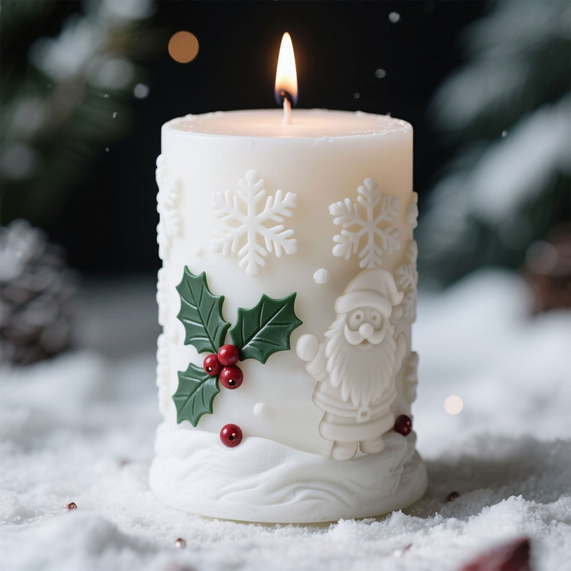 3D Relief Cylinder Christmas S - огляд і ціна Candle Making Activity