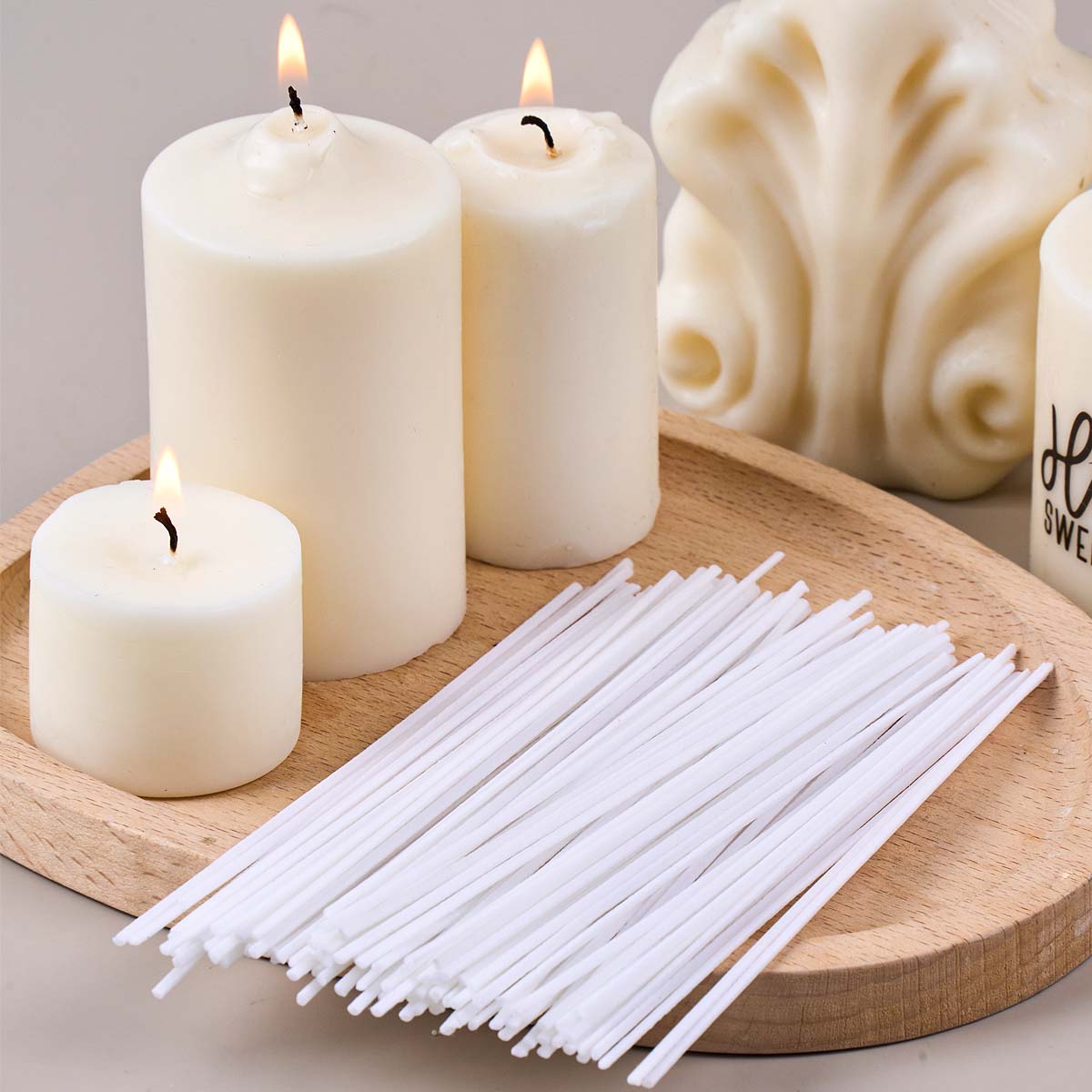 50pcs /Set Waxed Cotton Candle - огляд і ціна Candle Making Kit Wholesale