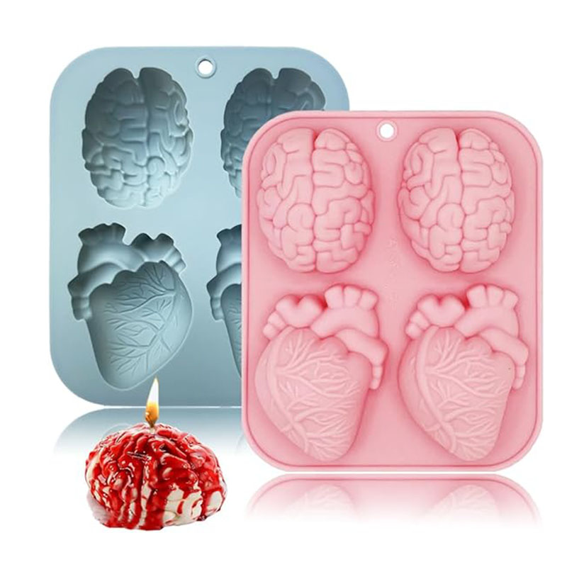Human Brain And Heart Silicone - огляд і ціна Candle Making Jelly