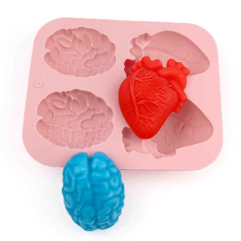 Human Brain And Heart Silicone - огляд і ціна Candle Making Jelly
