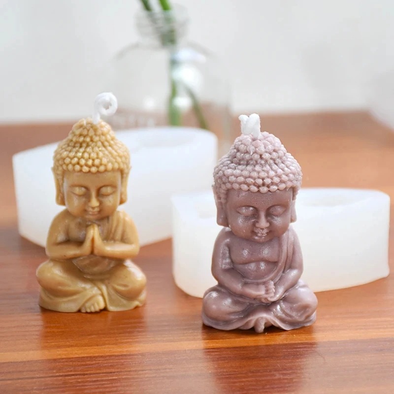 3D Buddha Silicone Candle Mold - огляд і ціна Candle Making Process