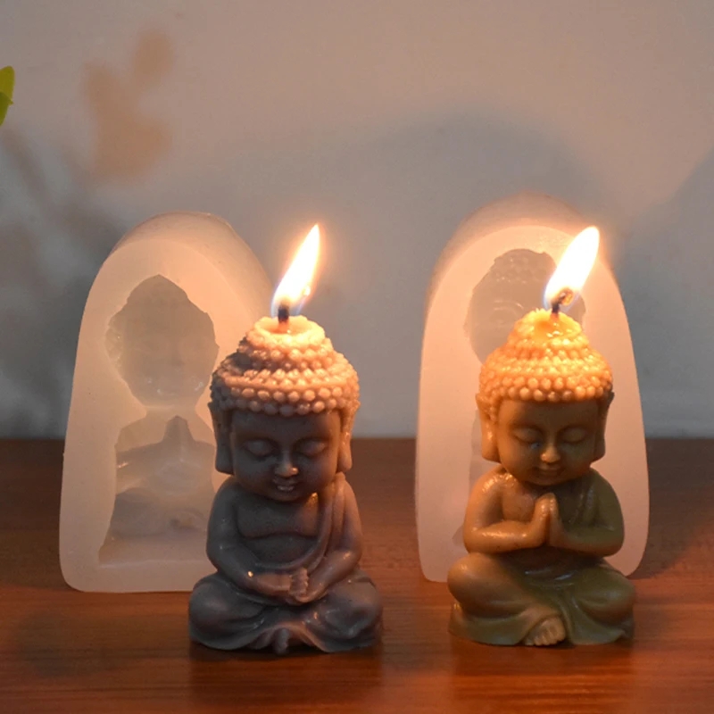 3D Buddha Silicone Candle Mold - огляд і ціна Candle Making Process