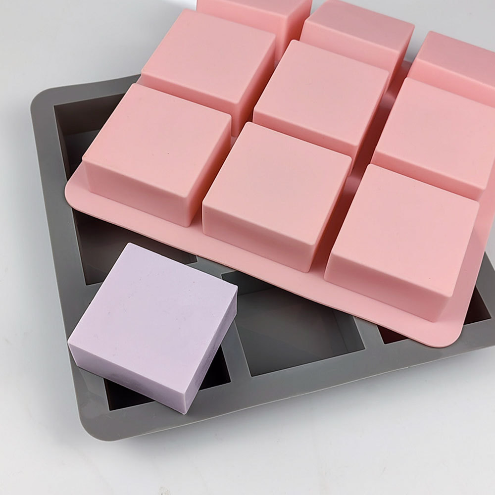9 Hole Square Silicone Soap Mo - огляд і ціна Candle Making Process