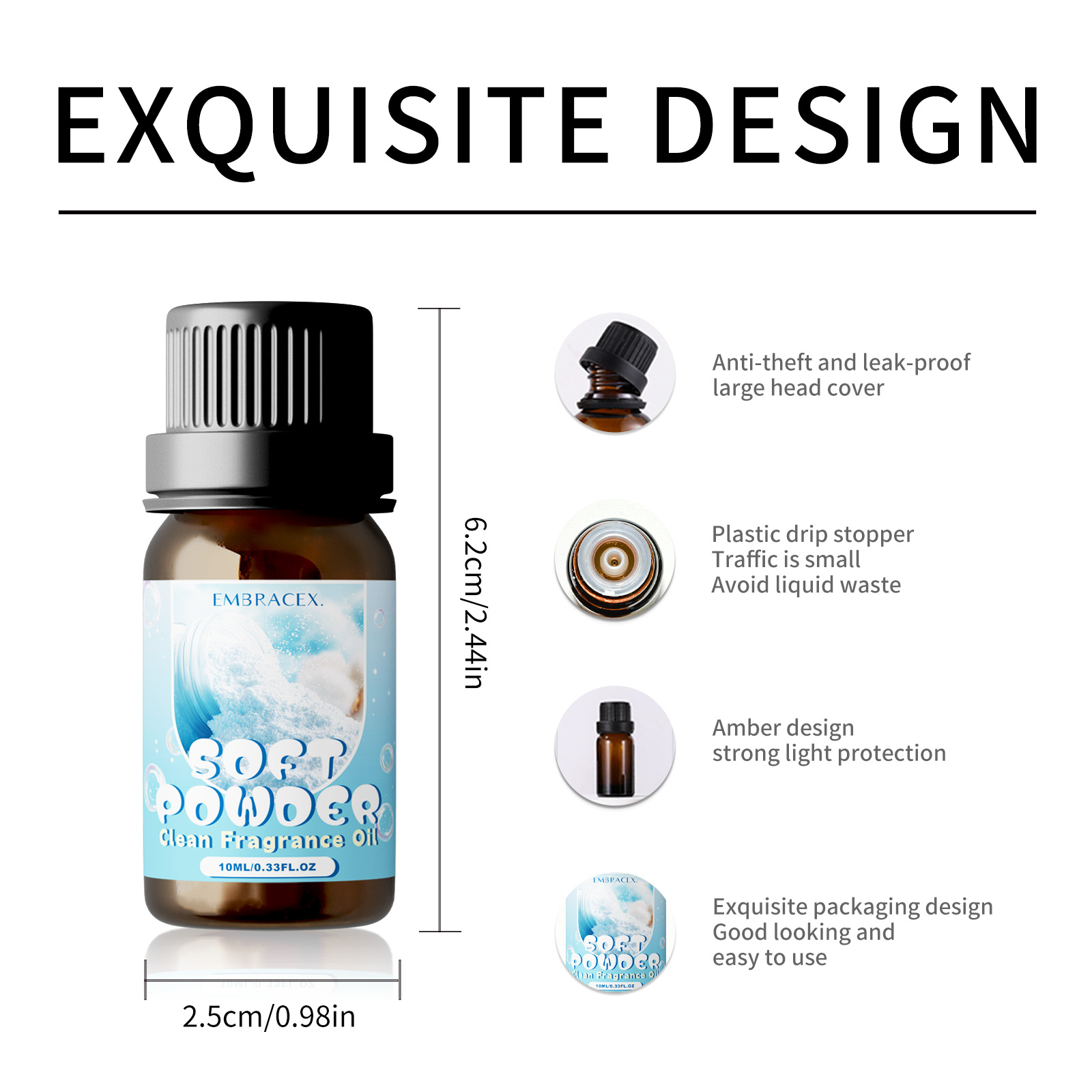 10ml Soft Powder Essential Oil - огляд і ціна Candle Making Oil Scents